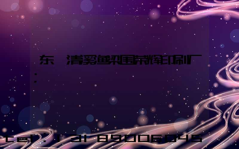东莞清溪渔梁围荣辉印刷厂